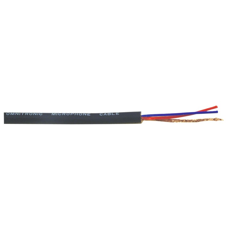 OMNITRONIC Microphone cable 2x0.22 100m bk + plugs - 2