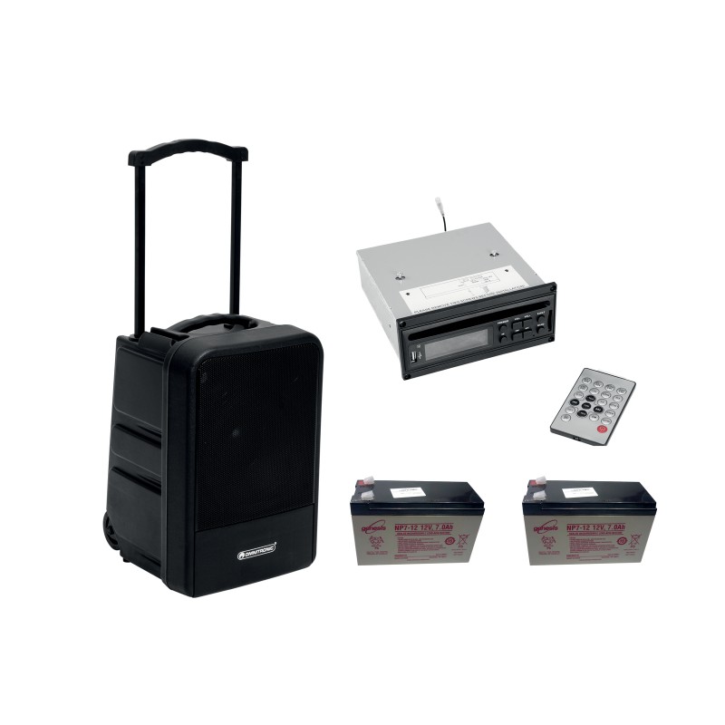 OMNITRONIC Set MOM-10BT4 Modular wireless PA system + CD Player with USB&SD + 2x Battery - 1