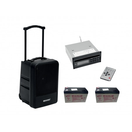 OMNITRONIC Set MOM-10BT4 Modular wireless PA system + CD Player with USB&SD + 2x Battery - 1