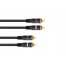 OMNITRONIC RCA cable 2x2 0.3m - 1