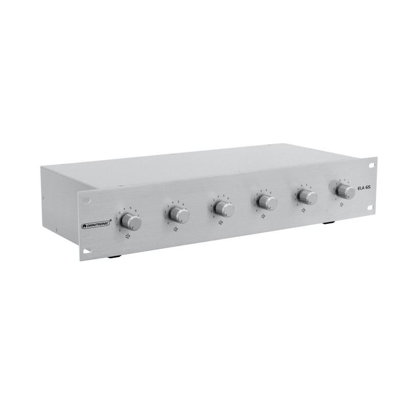 OMNITRONIC PA 6-zone stereo vol cont45W sil - 2