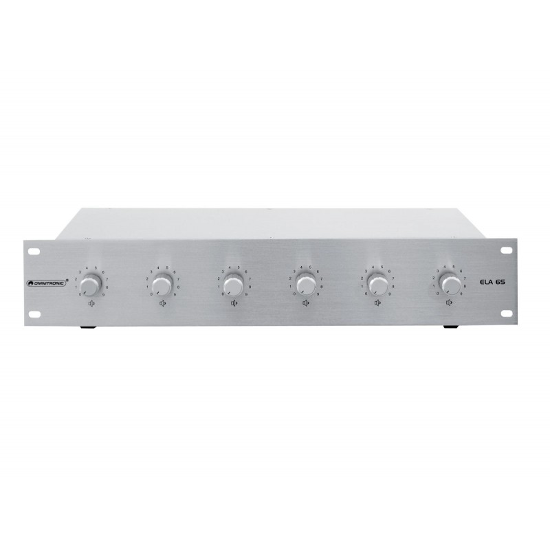 OMNITRONIC PA 6-zone stereo vol cont45W sil - 5
