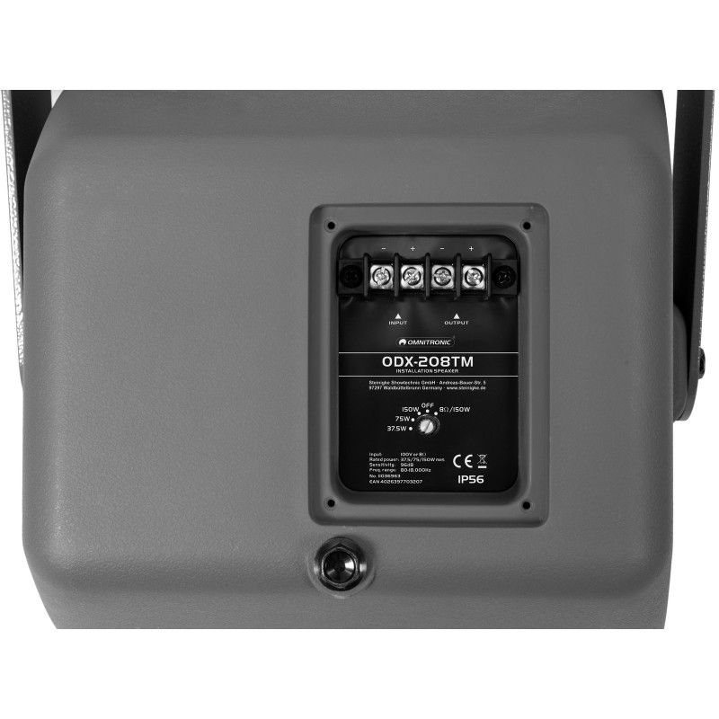 OMNITRONIC ODX-208TM Installation Speaker 100V dark grey - 4