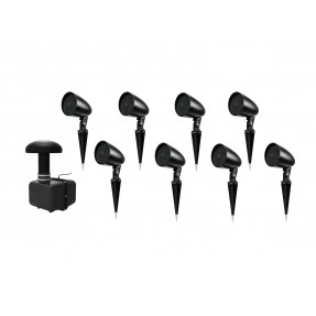 OMNITRONIC Set GSUB-8 In-Ground Subwoofer + 8x PS-2.5GS Projector Speaker, black - 1