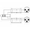 OMNITRONIC Adaptercable 3.5 Jack/2xXLR(M) 1.5m bk - 2