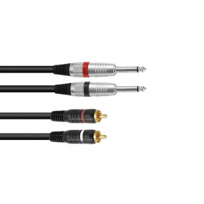 OMNITRONIC Adaptercable 2xJack/2xRCA 1.5m bk - 1