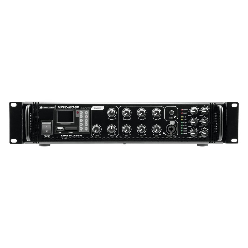 OMNITRONIC MPVZ-180.6P PA Mixing Amp - 2