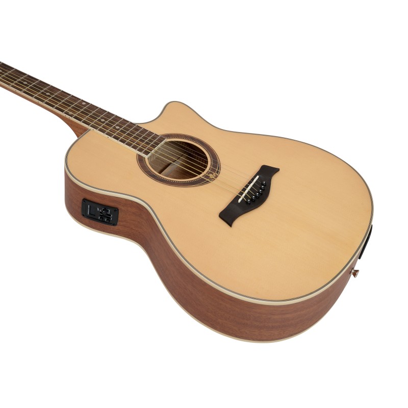 DIMAVERY AW-420 Western guitar, Sapele,nature - 3