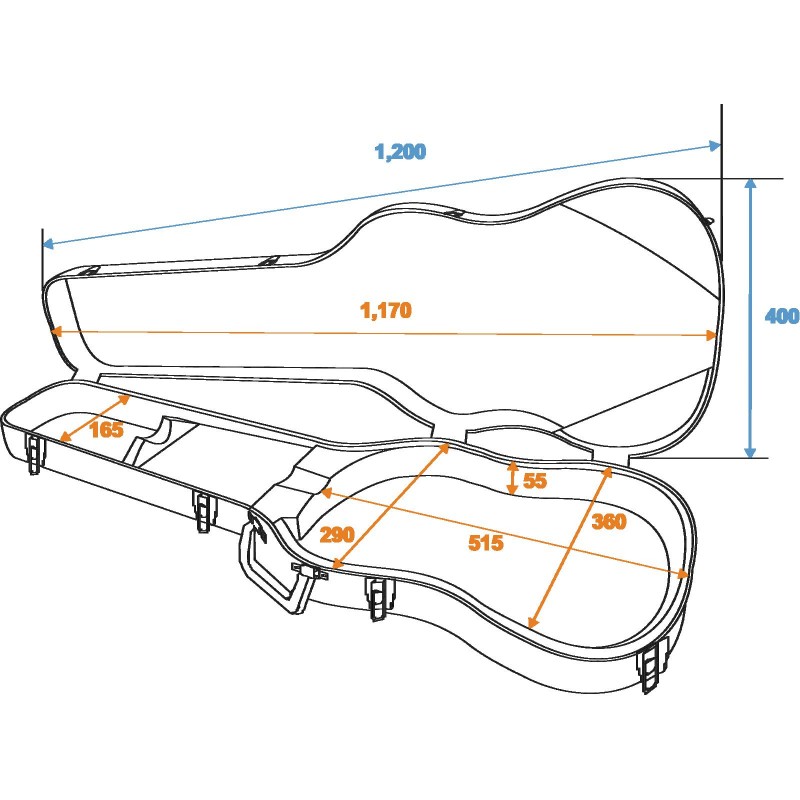 DIMAVERY ABS Case for electric-bass - 4