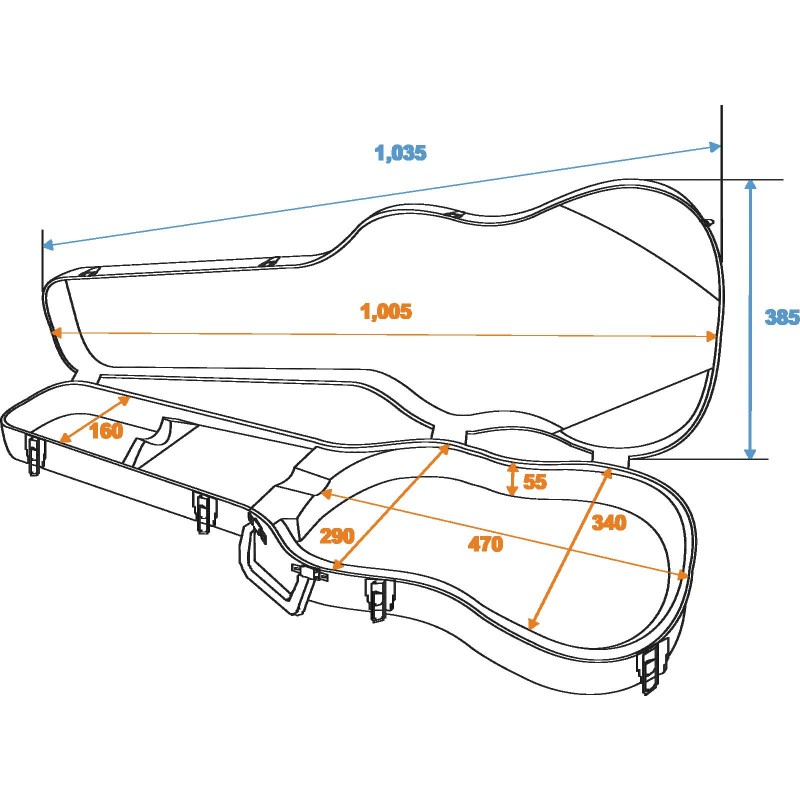 DIMAVERY ABS Case for electric-guitar - 4