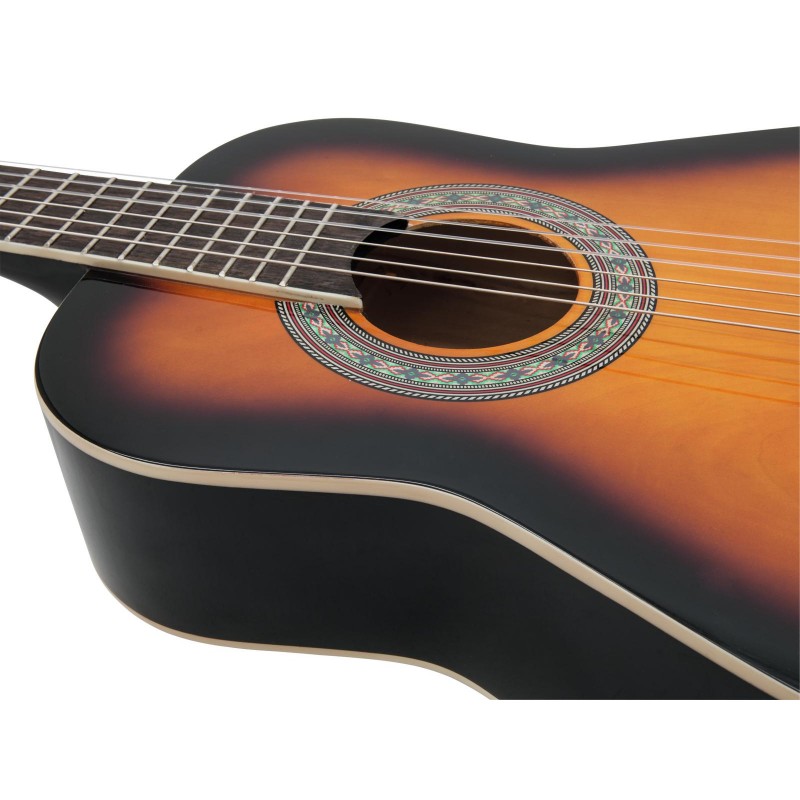 DIMAVERY AC-303 Classical Guitar 1/2 sunburst - 3