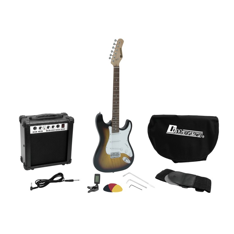 DIMAVERY EGS-1 Electric guitar set, sunburst - 1 DIMAVERY EGS-1 Electric guitar set, sunburst - 1