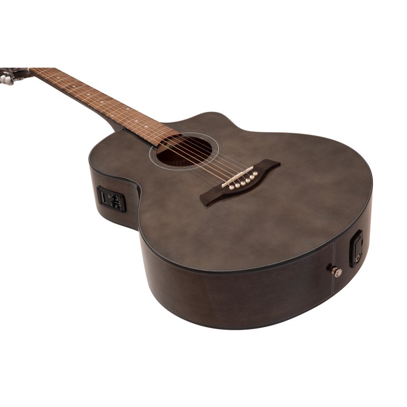 DIMAVERY STW-50 Western Guitar,brown - 4