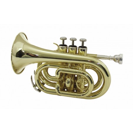 DIMAVERY TP-300 Bb Pocket Trumpet, gold - 1