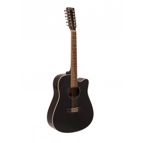 DIMAVERY DR-612 Western guitar 12-string, black - 1