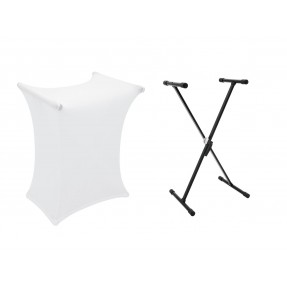 DIMAVERY Set SVT-1 Keyboard Stand + Cover white - 1