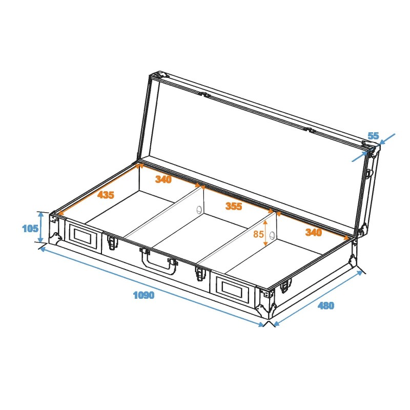 ROADINGER Universal Console 1090x480x155 foam si - 3 ROADINGER Universal Console 1090x480x155 foam si - 3