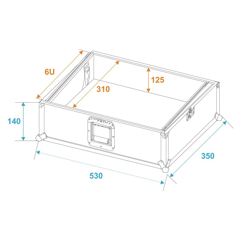 ROADINGER Mixer Case Pro MCV-19, variable, bk 6U - 5 ROADINGER Mixer Case Pro MCV-19, variable, bk 6U - 5