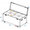 ROADINGER Flightcase 8x PAR-64/ML-56 - 2