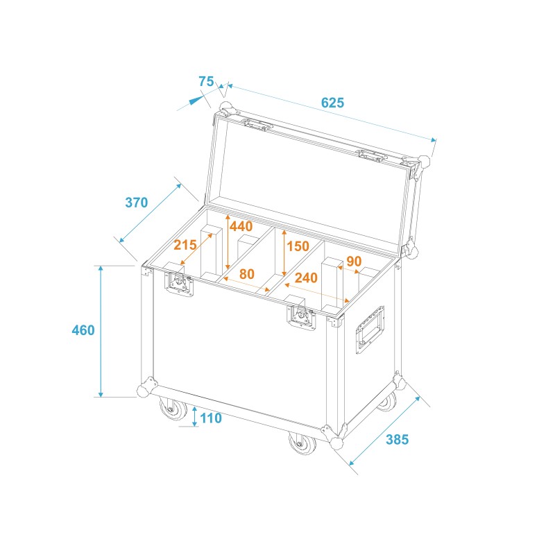 ROADINGER Flightcase 2x TMH-X12 - 5 ROADINGER Flightcase 2x TMH-X12 - 5
