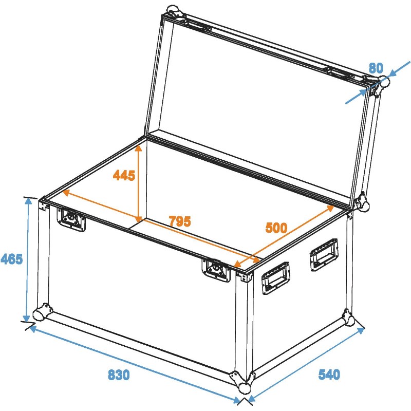 ROADINGER Universal Case Pro 80x50x50cm - 2 ROADINGER Universal Case Pro 80x50x50cm - 2