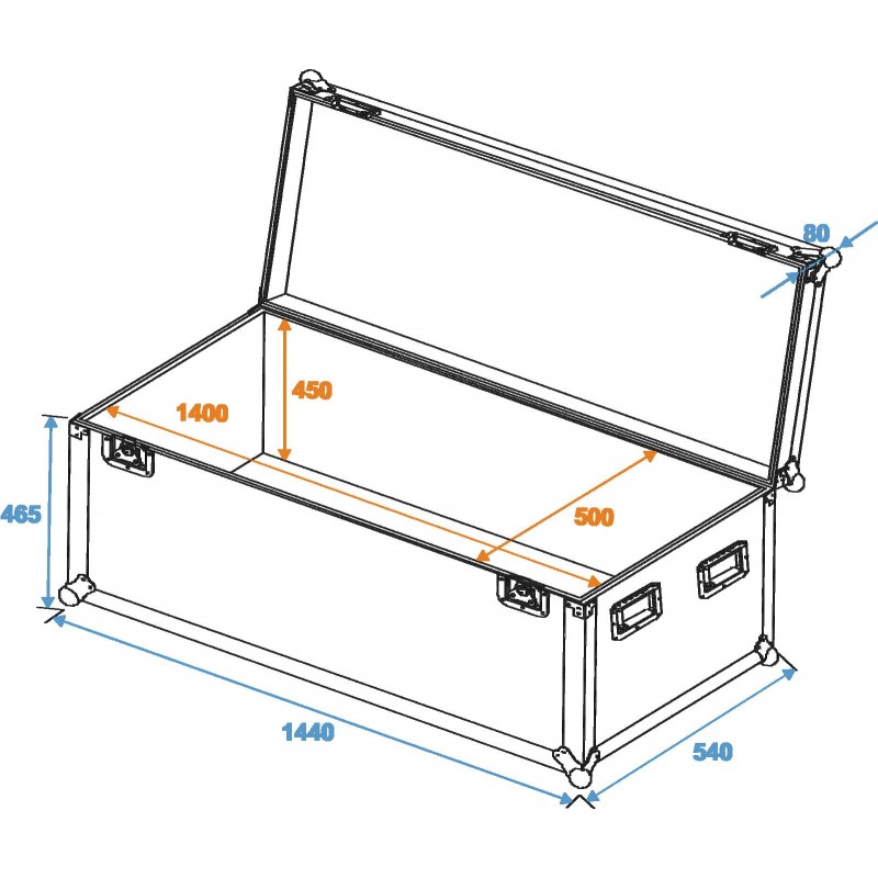 ROADINGER Universal Case Pro 140x50x50cm - 2 ROADINGER Universal Case Pro 140x50x50cm - 2