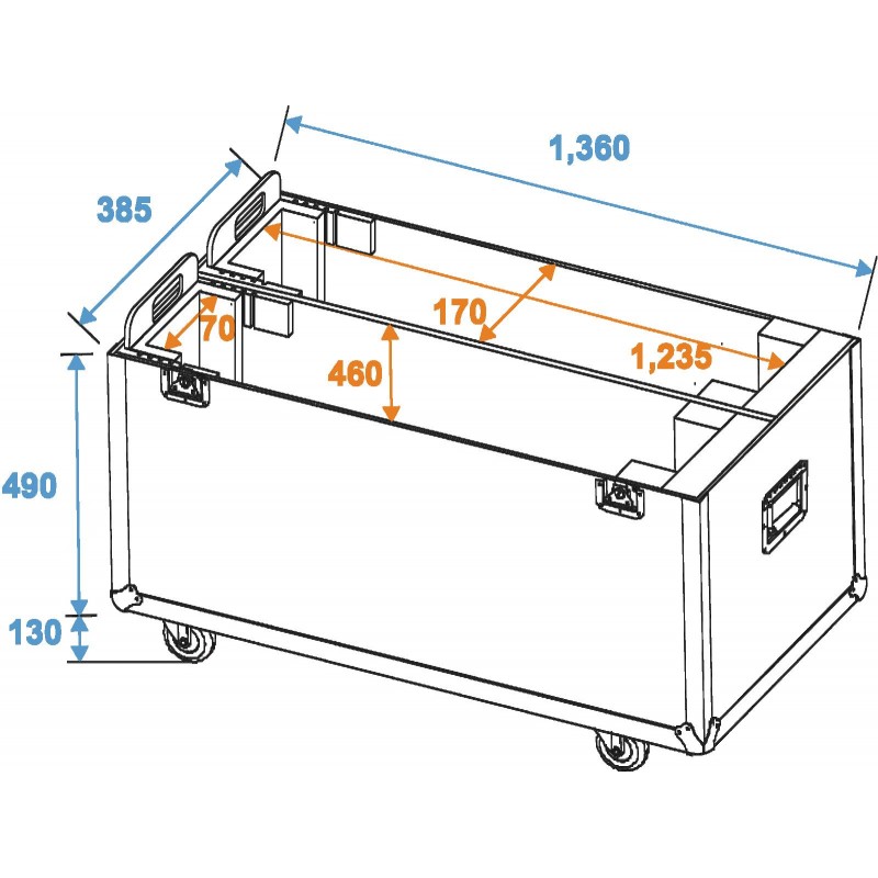 ROADINGER Flightcase 2x LCD ZL50 - 4 ROADINGER Flightcase 2x LCD ZL50 - 4
