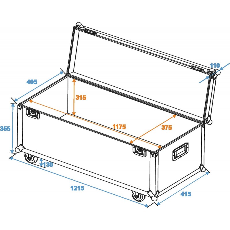 ROADINGER Universal Transport Case 120x40cm with wheels - 2 ROADINGER Universal Transport Case 120x40cm with wheels - 2