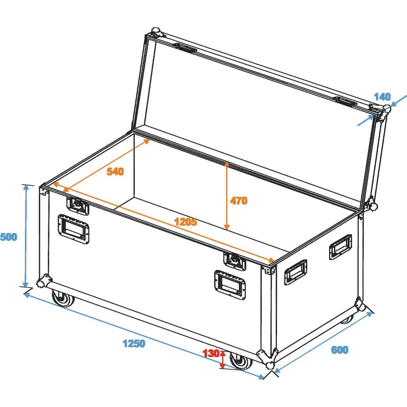 ROADINGER Universal Tour Case 120cm with wheels ODV-1 - 2 ROADINGER Universal Tour Case 120cm with wheels ODV-1 - 2