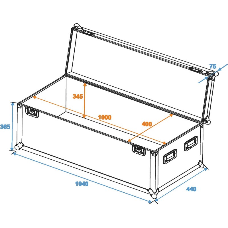 ROADINGER Universal Case Pro 100x40x40cm - 2 ROADINGER Universal Case Pro 100x40x40cm - 2