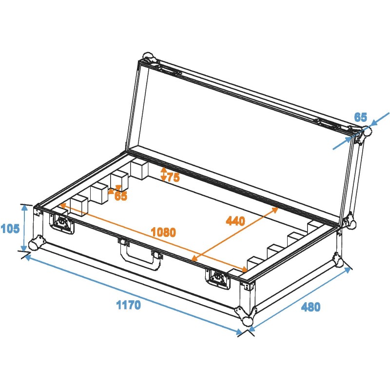 ROADINGER Flightcase EC-B252 4x LED BAR-252 RGB - 2 ROADINGER Flightcase EC-B252 4x LED BAR-252 RGB - 2