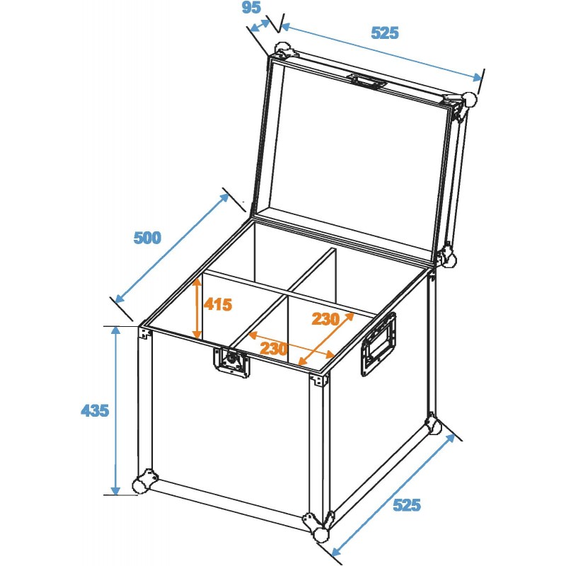 ROADINGER Flightcase EP-64 4x PAR-64 Spot long - 2
