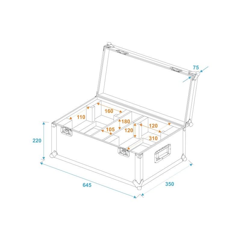 ROADINGER Flightcase 2x THA-40 PC - 5 ROADINGER Flightcase 2x THA-40 PC - 5