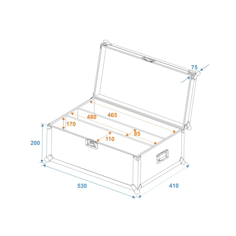 ROADINGER Flightcase 2x LED CBB-4 - 5 ROADINGER Flightcase 2x LED CBB-4 - 5