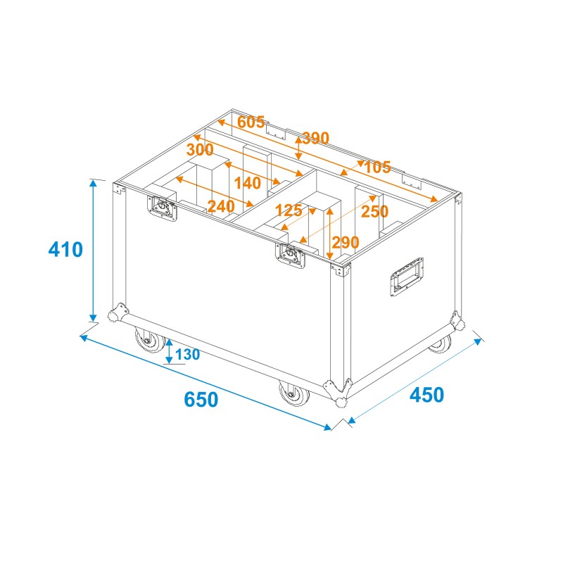 ROADINGER Flightcase 2x LED TMH-75 - 4 ROADINGER Flightcase 2x LED TMH-75 - 4
