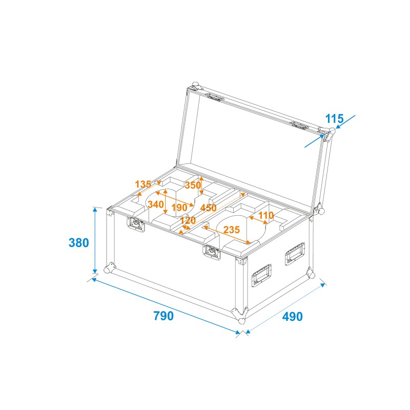 ROADINGER Flightcase 2x LED TMH-X7 Moving head - 5 ROADINGER Flightcase 2x LED TMH-X7 Moving head - 5