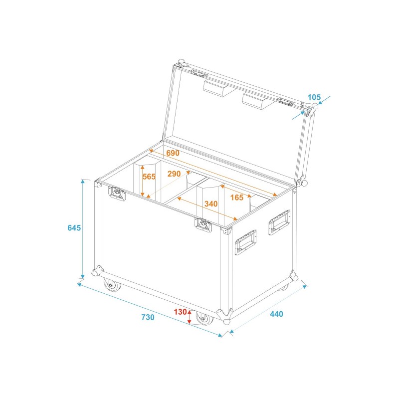 ROADINGER Flightcase 2x PFE-100/120 - 5 ROADINGER Flightcase 2x PFE-100/120 - 5