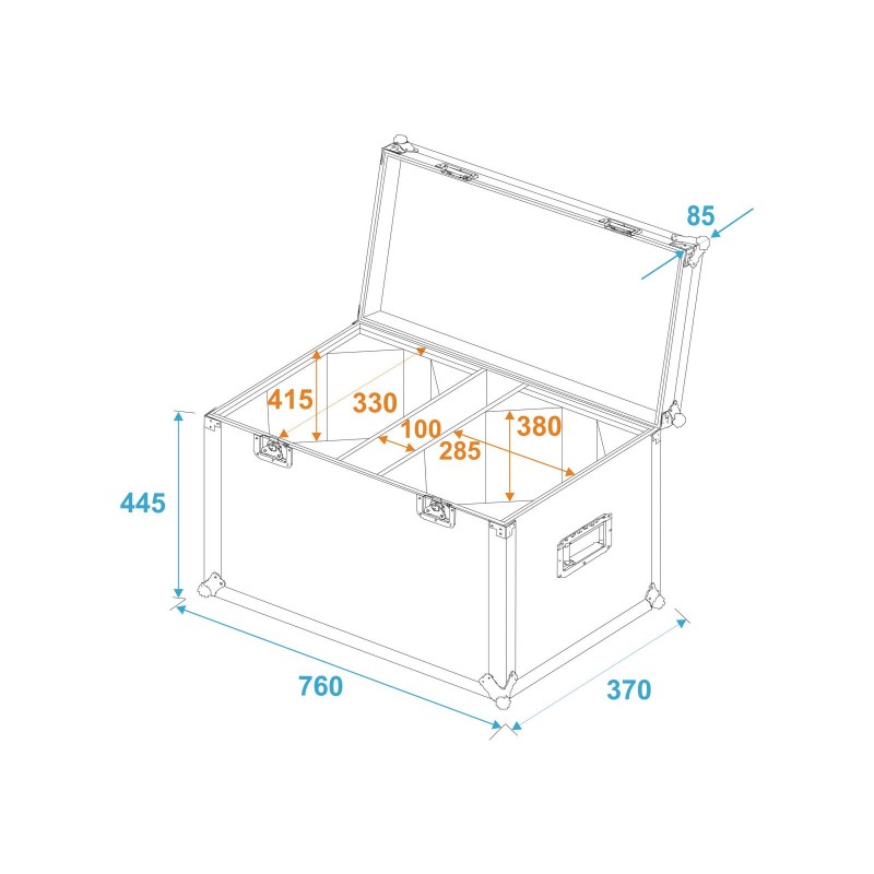 ROADINGER Flightcase 2x LED THA-100F/THA-120PC - 5 ROADINGER Flightcase 2x LED THA-100F/THA-120PC - 5