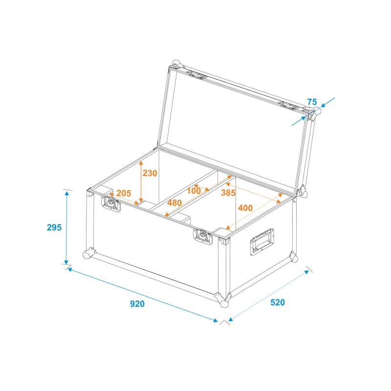 ROADINGER Flightcase 2x LED THA-150F Theater-Spot - 5 ROADINGER Flightcase 2x LED THA-150F Theater-Spot - 5
