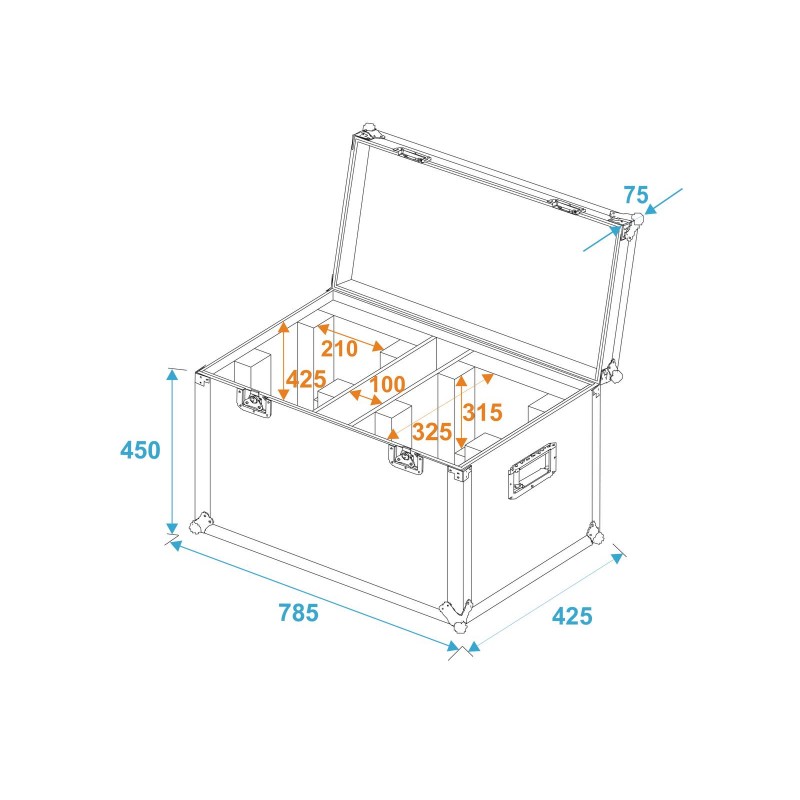 ROADINGER Flightcase 2x THA-50F - 5 ROADINGER Flightcase 2x THA-50F - 5