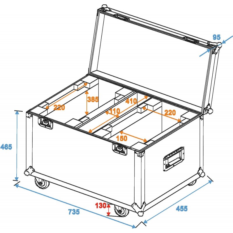 ROADINGER Flightcase 2x TMH-X25 - 5 ROADINGER Flightcase 2x TMH-X25 - 5