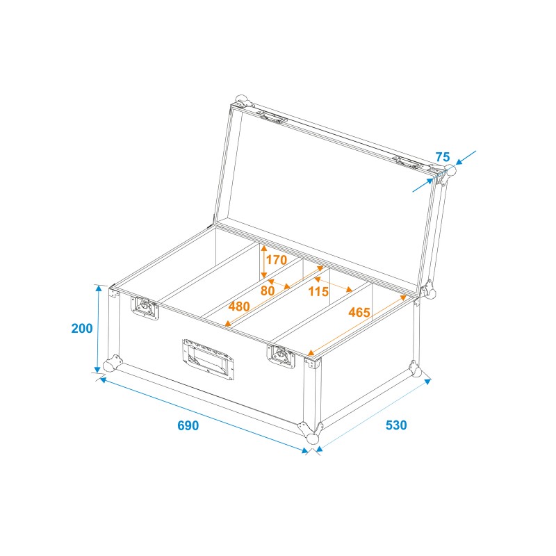 ROADINGER Flightcase 4x LED CBB-4 - 5 ROADINGER Flightcase 4x LED CBB-4 - 5