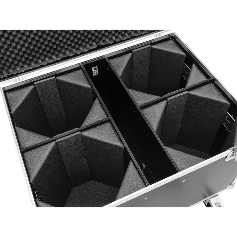 ROADINGER Flightcase 4x LED THA-100F/THA-120PC with wheels - 4 ROADINGER Flightcase 4x LED THA-100F/THA-120PC with wheels - 4