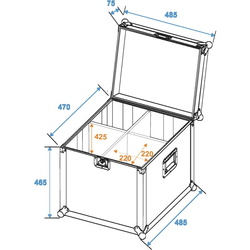 ROADINGER Flightcase 4x PAR-56 Spot long Clamp - 2 ROADINGER Flightcase 4x PAR-56 Spot long Clamp - 2