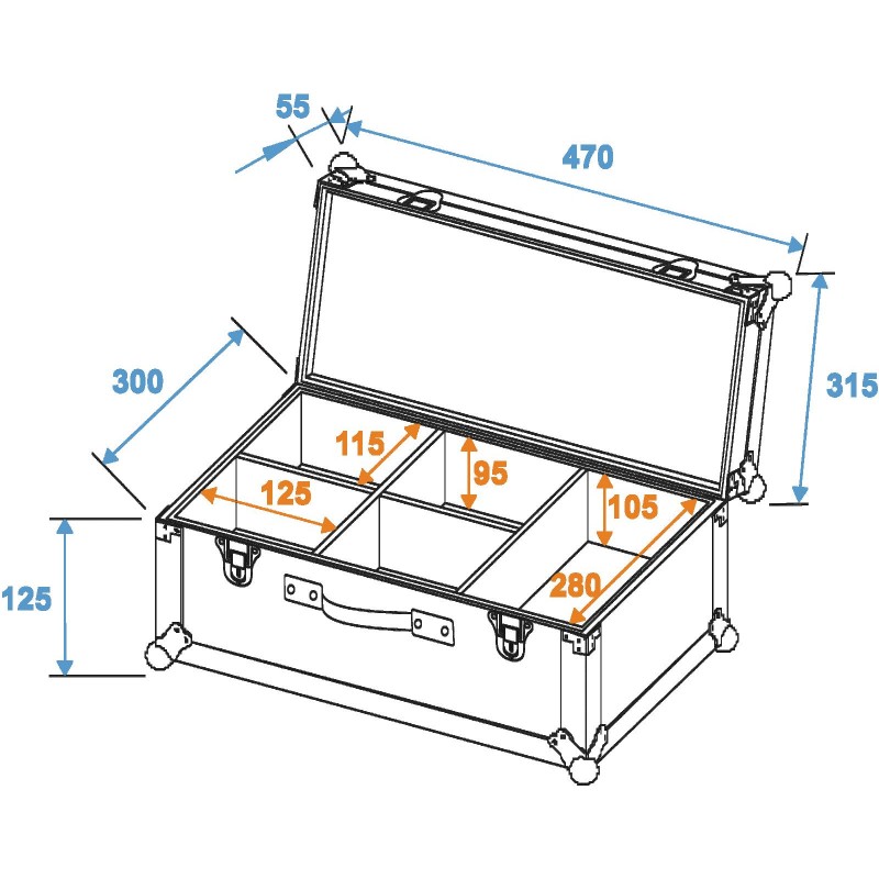 ROADINGER Flightcase 4x TL-3 TCL - 5 ROADINGER Flightcase 4x TL-3 TCL - 5