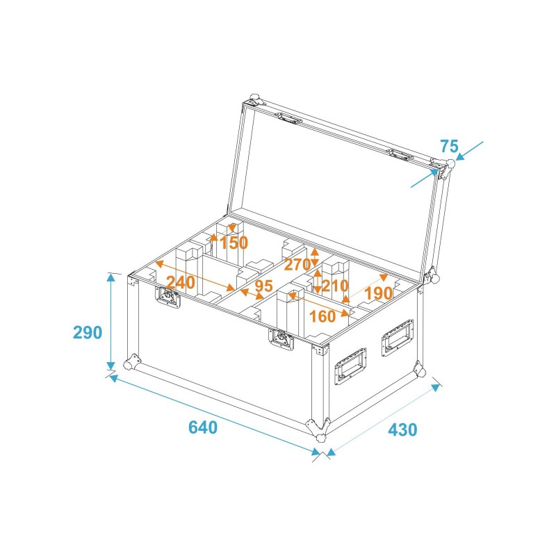 ROADINGER Flightcase 4x TMH-14/FE-300 - 5 ROADINGER Flightcase 4x TMH-14/FE-300 - 5