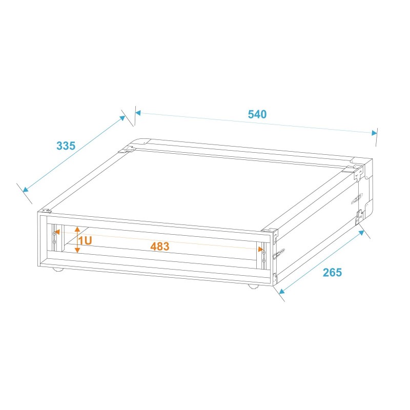 ROADINGER Rack Profi 1U 25cm - 4 ROADINGER Rack Profi 1U 25cm - 4