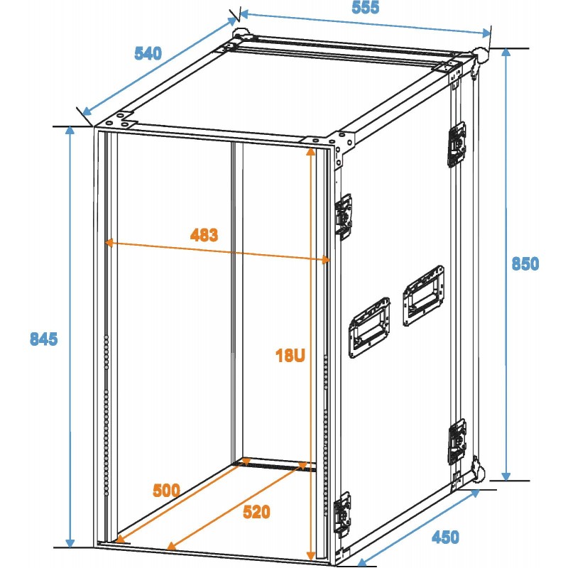 ROADINGER Rack Profi 18U 45cm - 2 ROADINGER Rack Profi 18U 45cm - 2