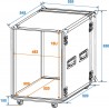 ROADINGER Rack Profi 18U 45cm with wheels - 2 ROADINGER Rack Profi 18U 45cm with wheels - 2