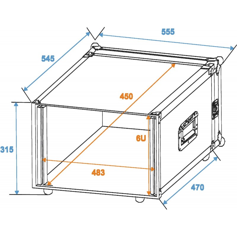 ROADINGER Rack Profi 6U 45cm - 2 ROADINGER Rack Profi 6U 45cm - 2